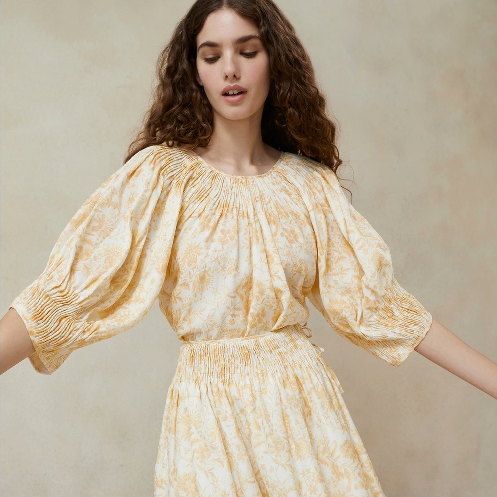 Loeffler Randall Floral Smocked Top